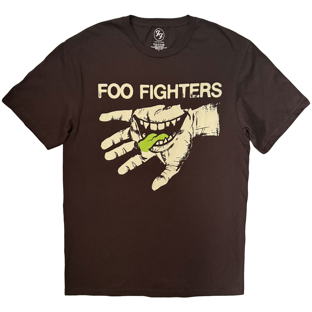 Foo Fighters Unisex T-Shirt: Hand Teeth (Brown)