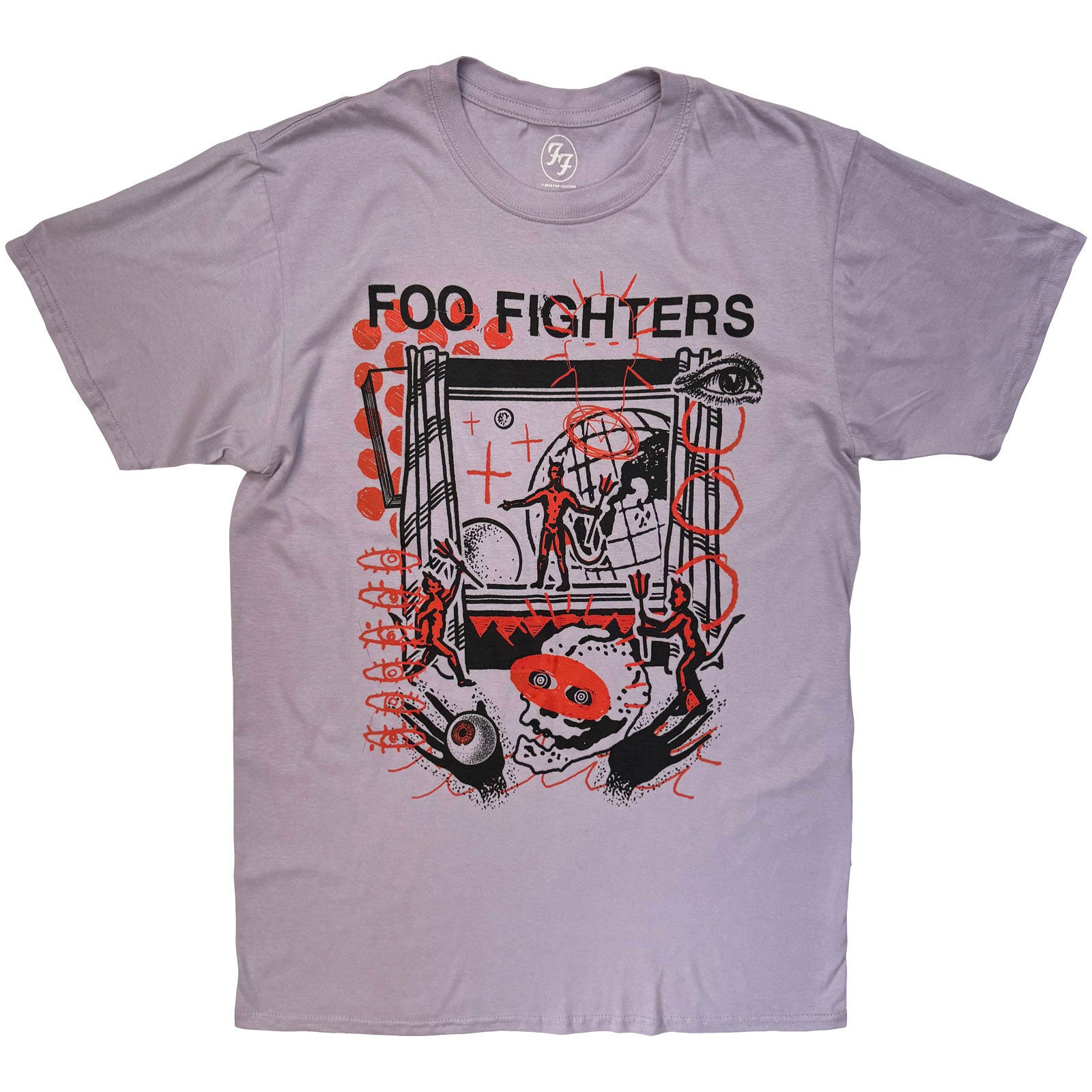 Foo Fighters Unisex T-Shirt: Devil In The Window (Purple)
