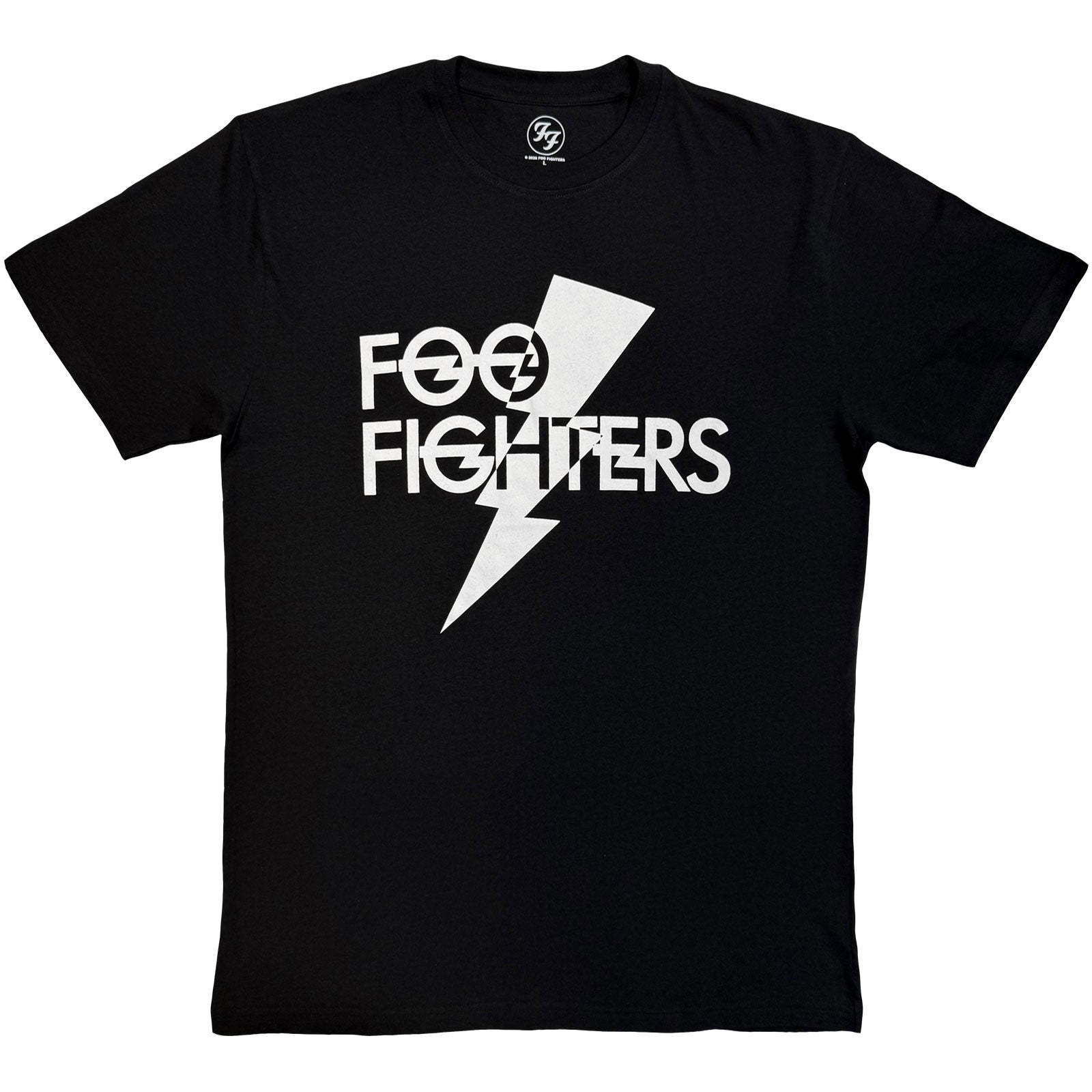 Foo Fighters Unisex T-Shirt: Flash Logo Mono (Black)