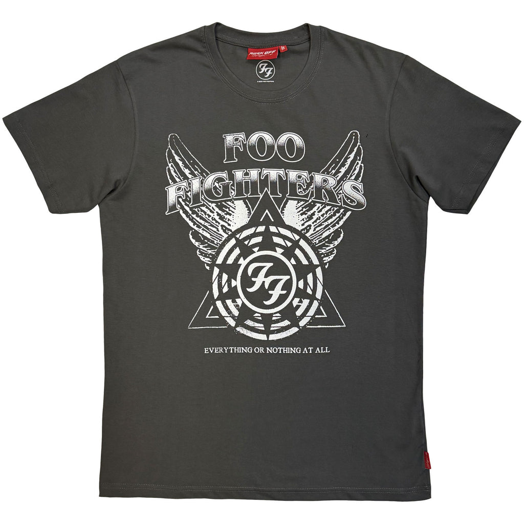 Foo Fighters Unisex Unplugged T-Shirt: EONAA Logo (Taupe)
