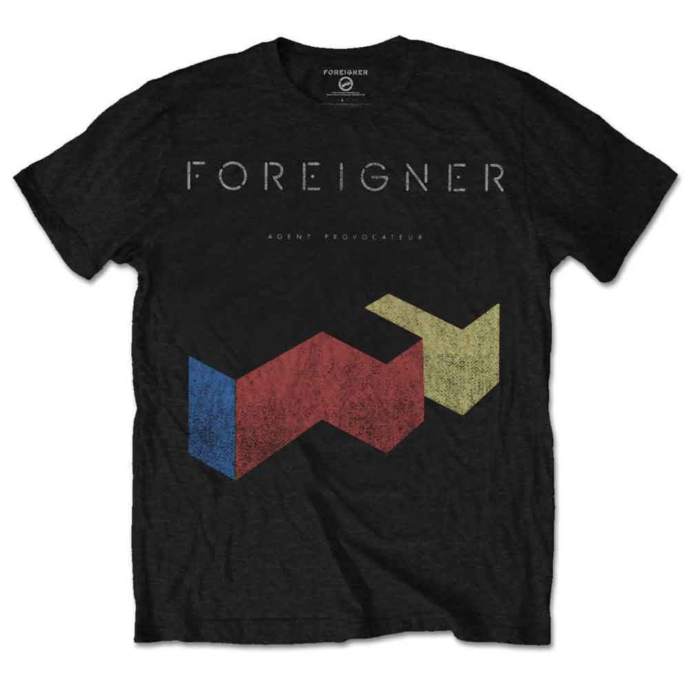 Foreigner Unisex T-Shirt: Vintage Agent Provocateur (Black)