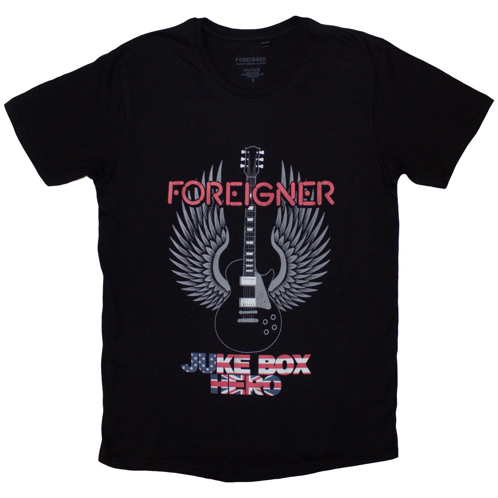 Foreigner Unisex T-Shirt: Juke Box Hero (Black)