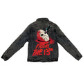 Friday the 13th Unisex Denim Jacket: Jason Mask Washed (Black) (Back Only)