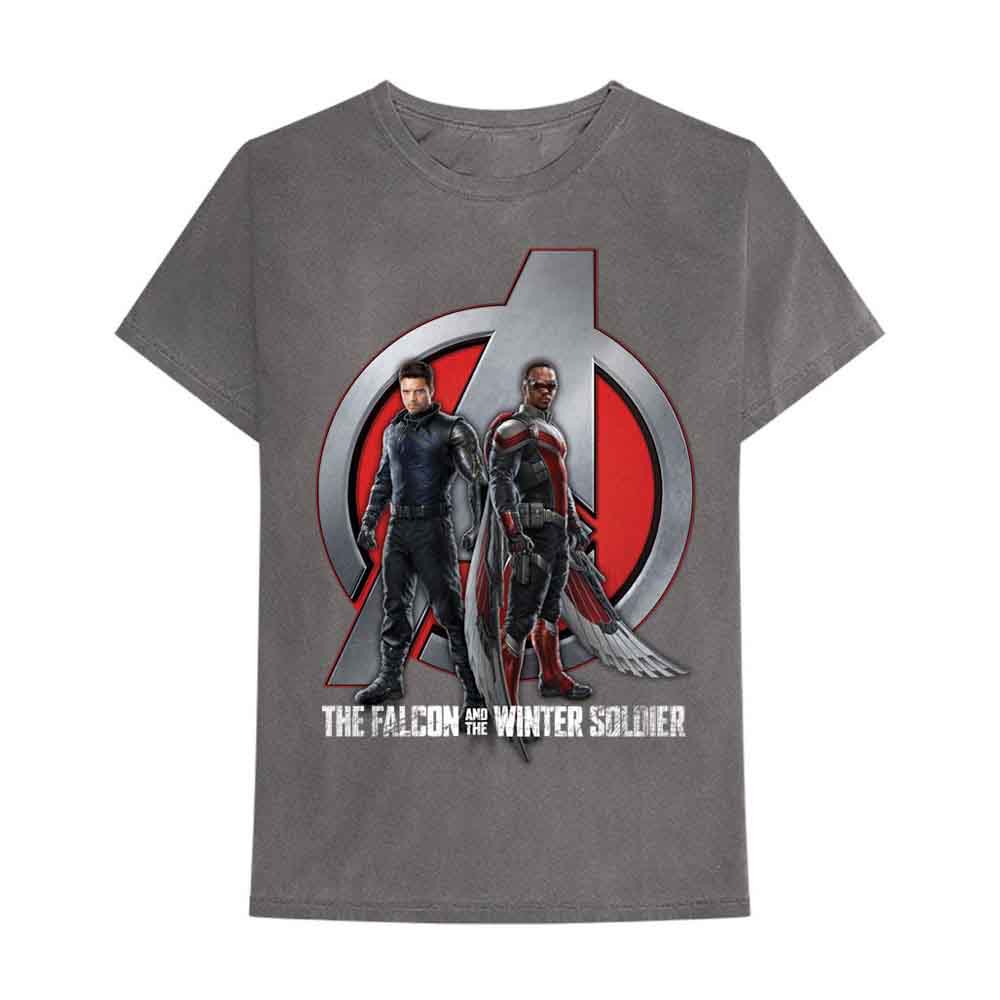 Marvel Comics Unisex T-Shirt: Falcon & Winter Soldier A Logo (Charcoal Grey)