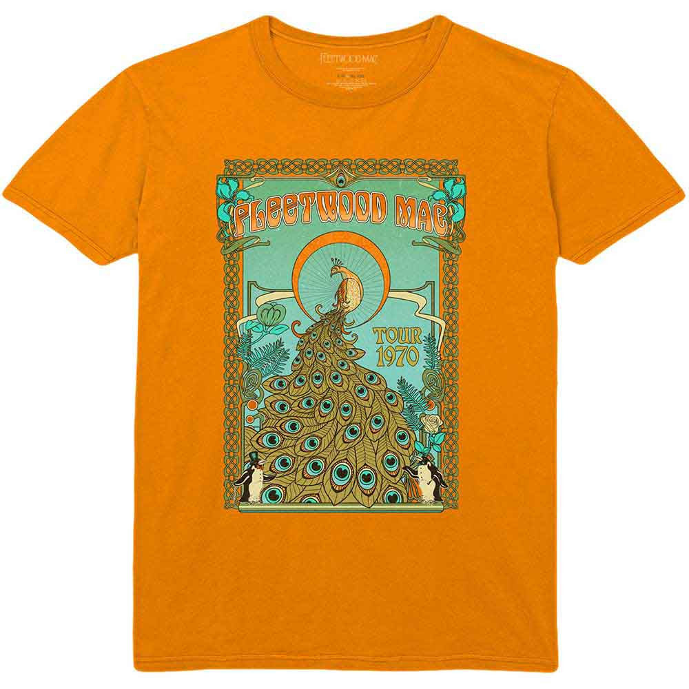 Fleetwood Mac: Peacock Unisex T-Shirt (Orange)