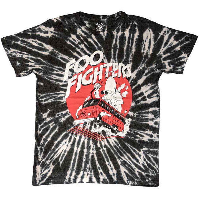 Unisex T-Shirt Foo Fighters Speeding Bus (Black) (Wash Collection)
