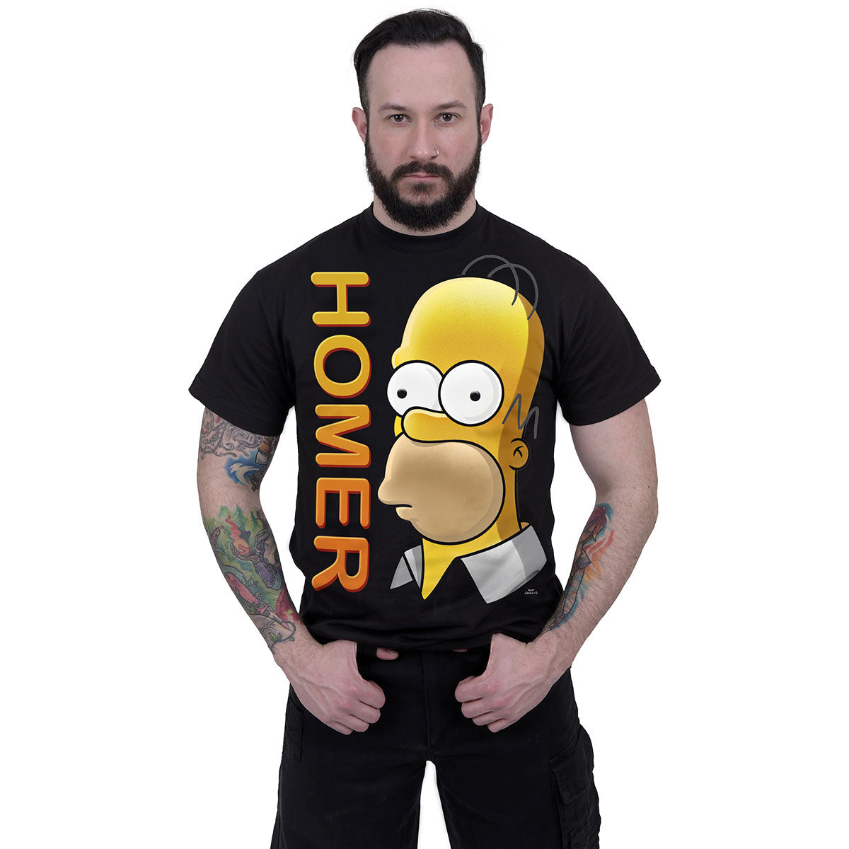 The Simpsons Unisex T-Shirt: Homer Portrait (Black)