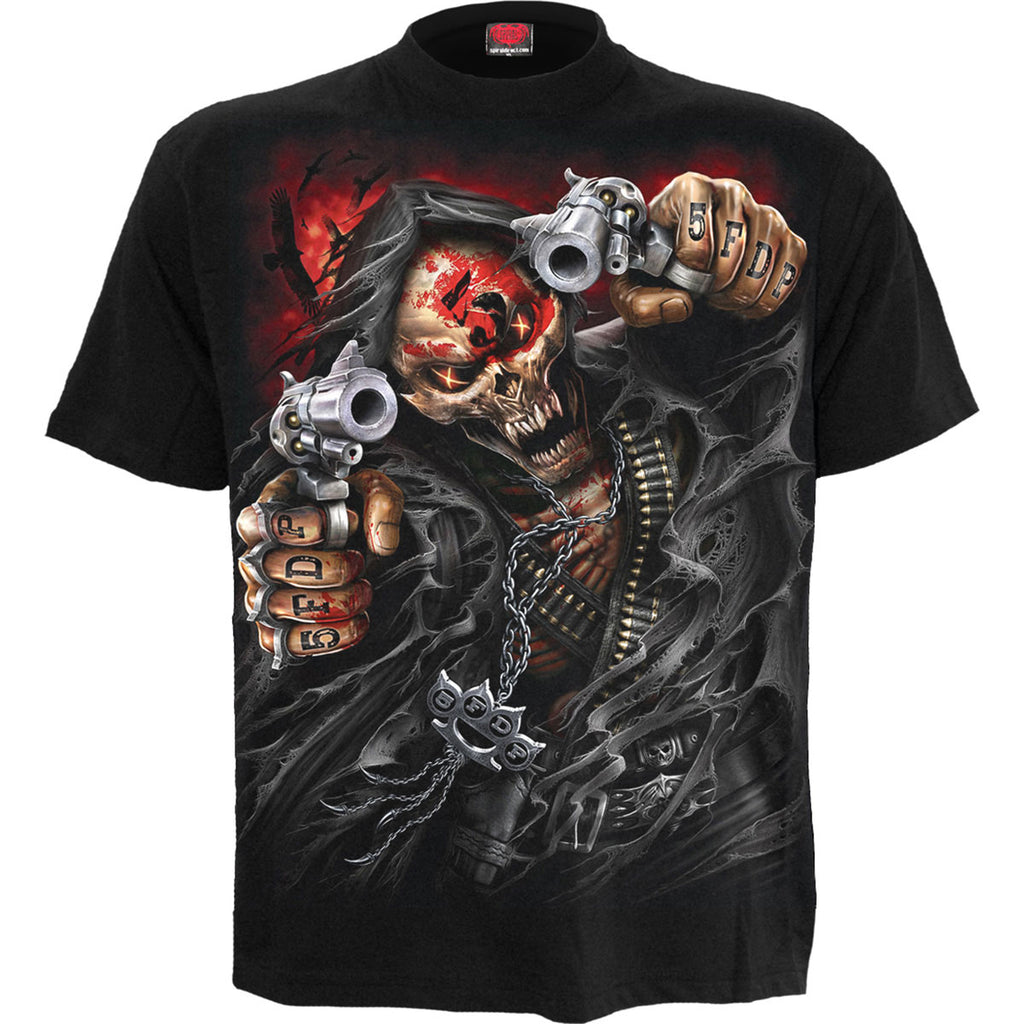 Five Finger Death Punch Unisex T-Shirt: Assassin (Black) (Back Print)