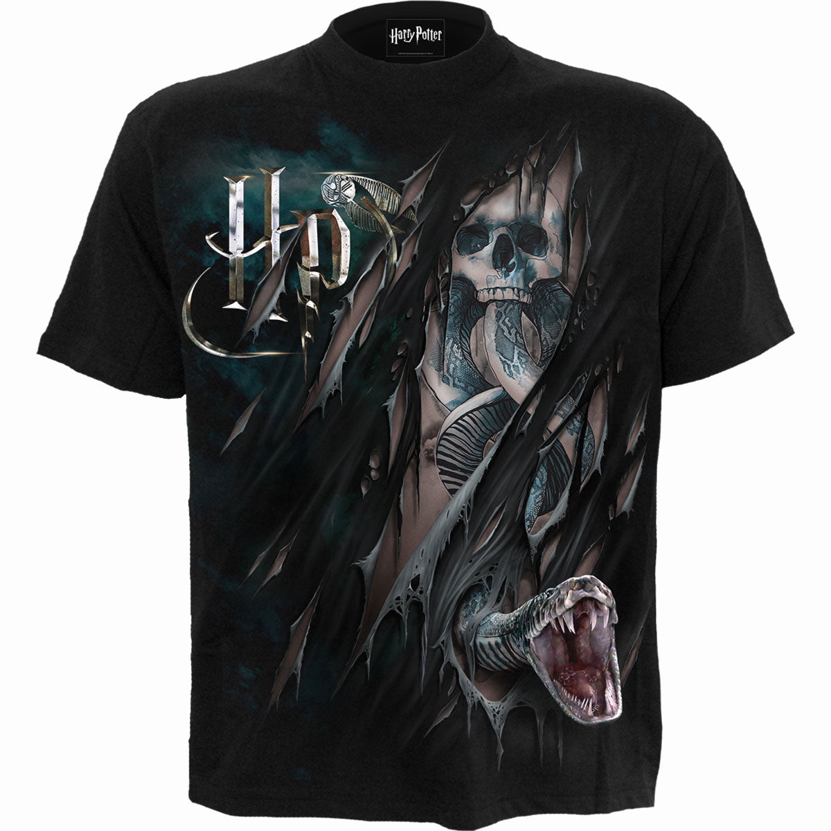 Harry Potter Unisex T-Shirt: Dark Mark (Black) (Back Print)