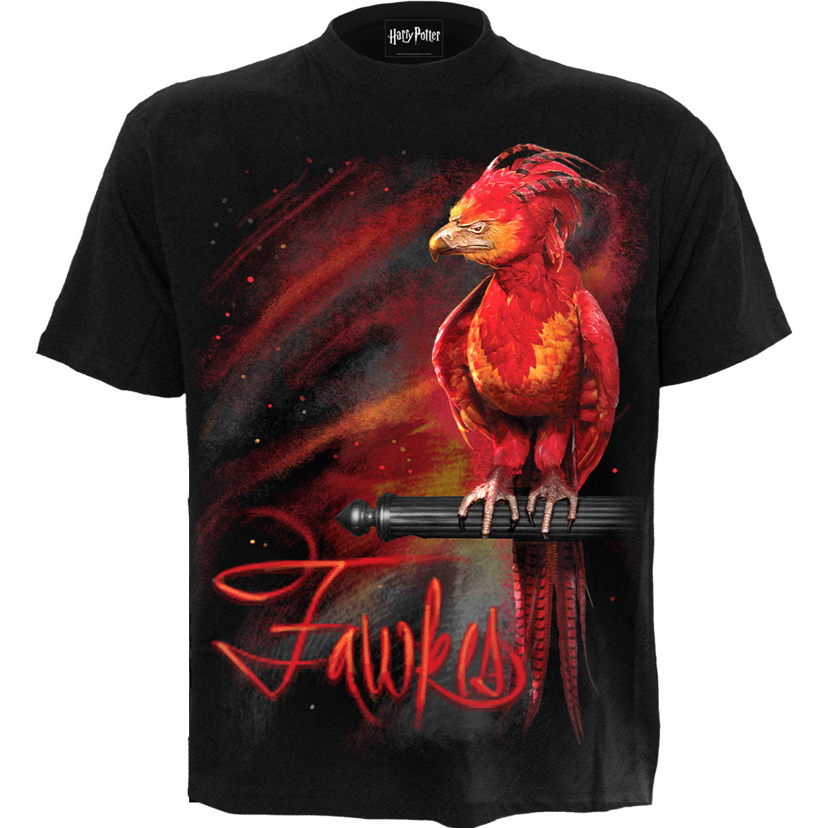Harry Potter Unisex T-Shirt: Fawkes (Black)