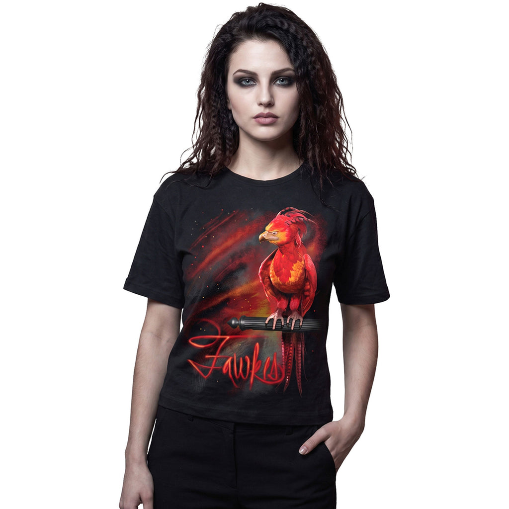 Harry Potter Unisex T-Shirt: Fawkes (Black)