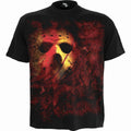 Friday the 13th Unisex T-Shirt: Jason Lives (Black) (Back Print)