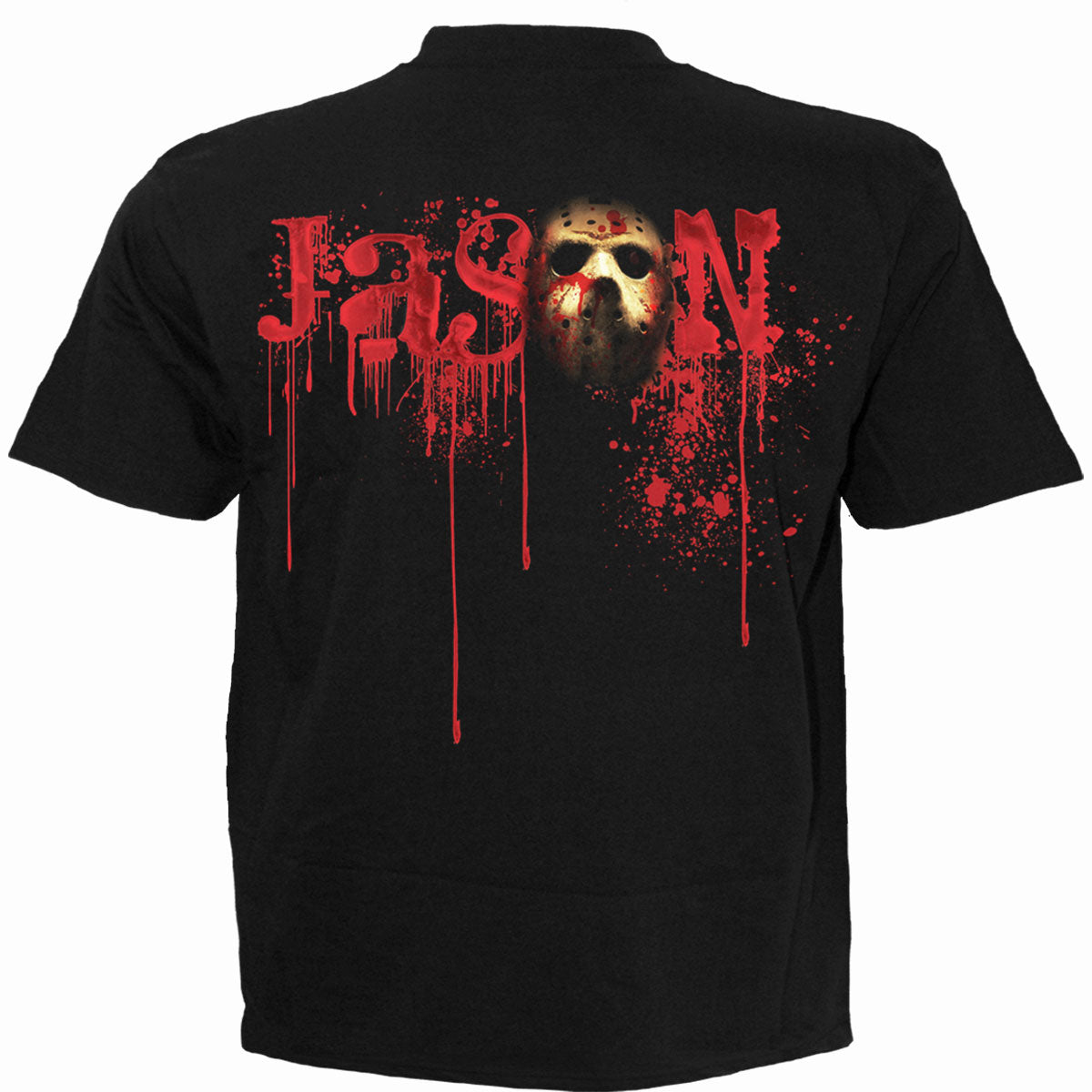 Friday the 13th Unisex T-Shirt: Jason Lives (Black) (Back Print)