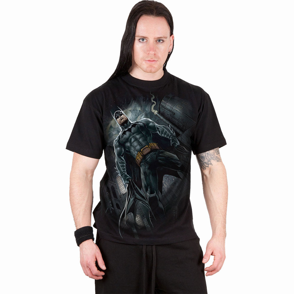 DC Comics Unisex T-Shirt: Batman Call Of The Knight (Black) (Back Print)