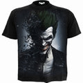 DC Comics Unisex T-Shirt: Batman Joker Arkham Origins (Black) (Back Print)