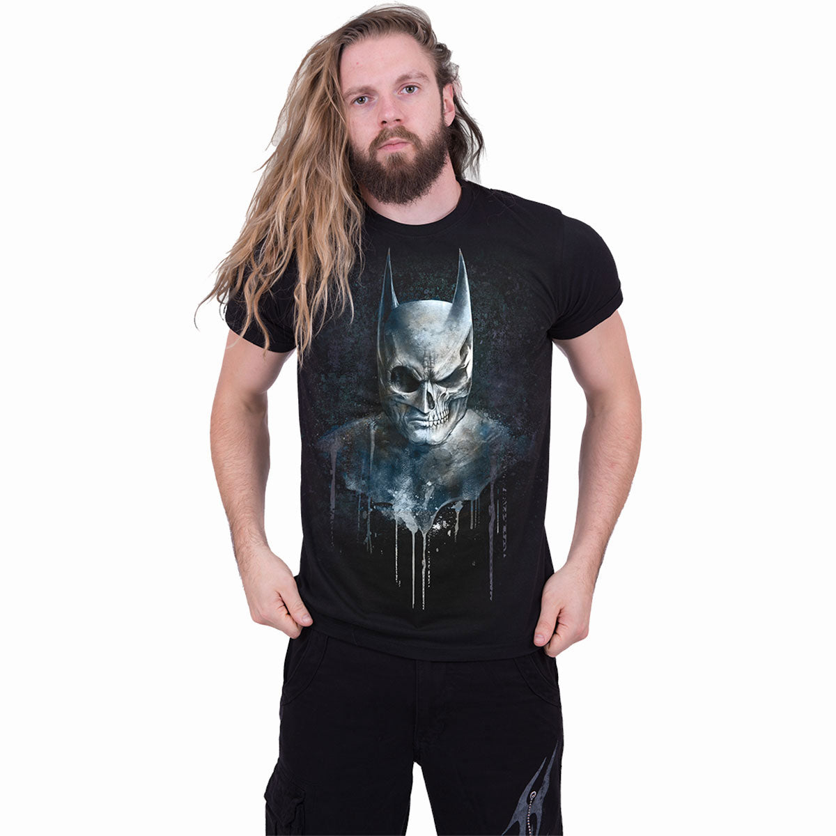 DC Comics Unisex T-Shirt: Batman Nocturnal (Black) (Back Print)