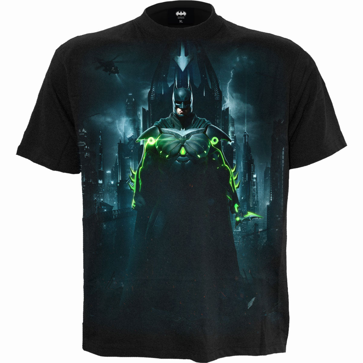 DC Comics Unisex T-Shirt: Batman Injustice 2 (Black) (Back Print)