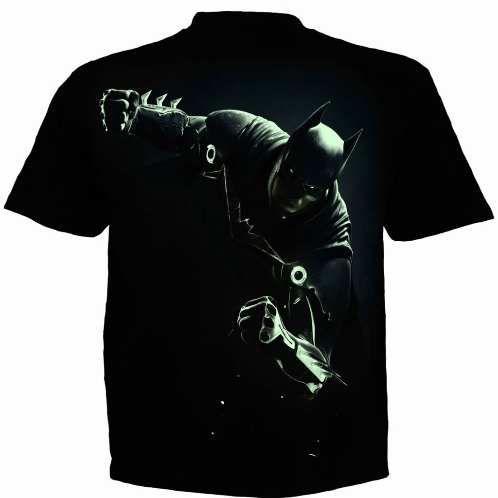 DC Comics Unisex T-Shirt: Batman Injustice 2 (Black) (Back Print)