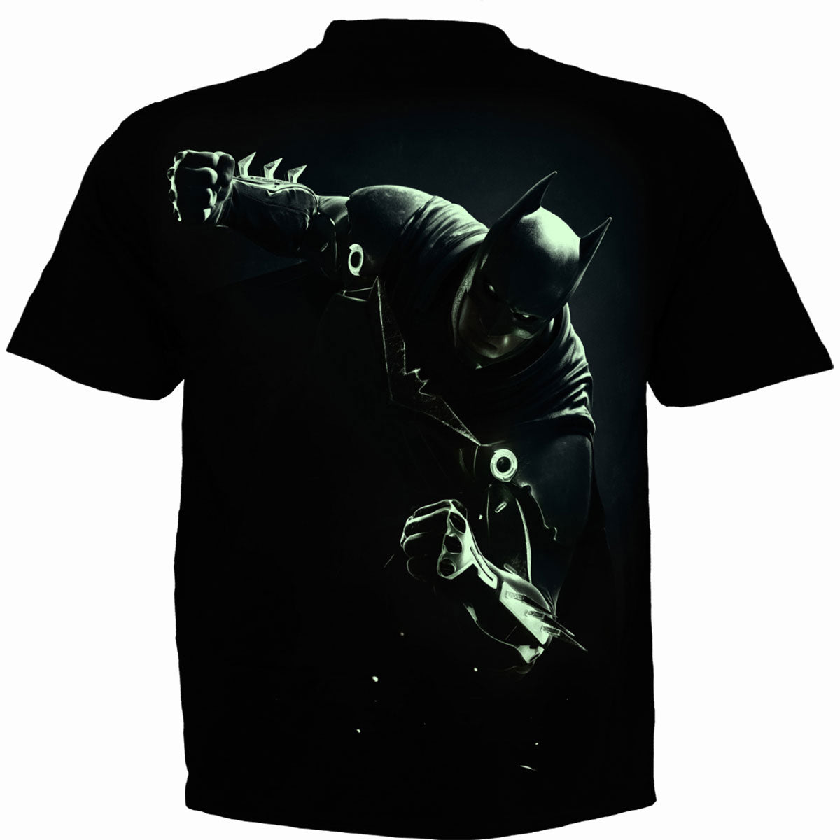 DC Comics Unisex T-Shirt: Batman Injustice 2 (Black) (Back Print)