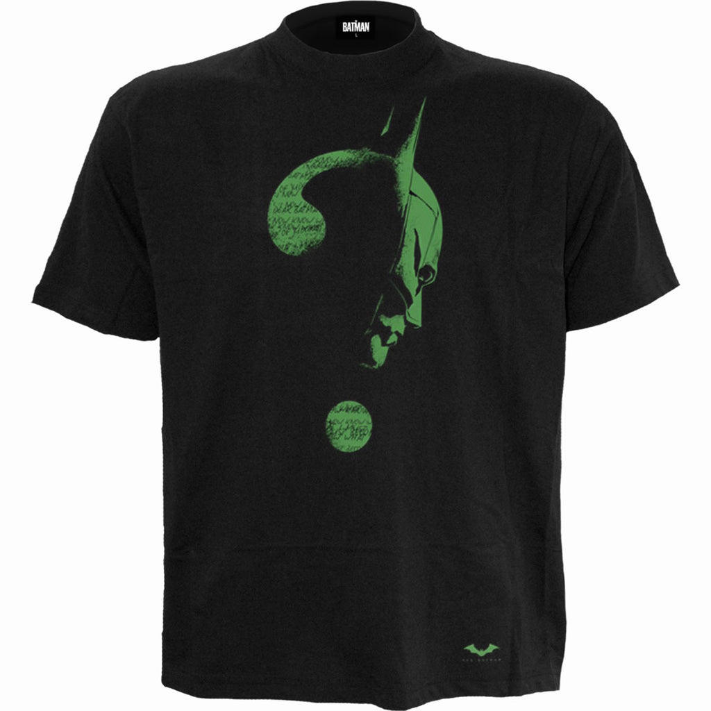 DC Comics Unisex T-Shirt: The Batman Glow In The Dark Logo (Black)