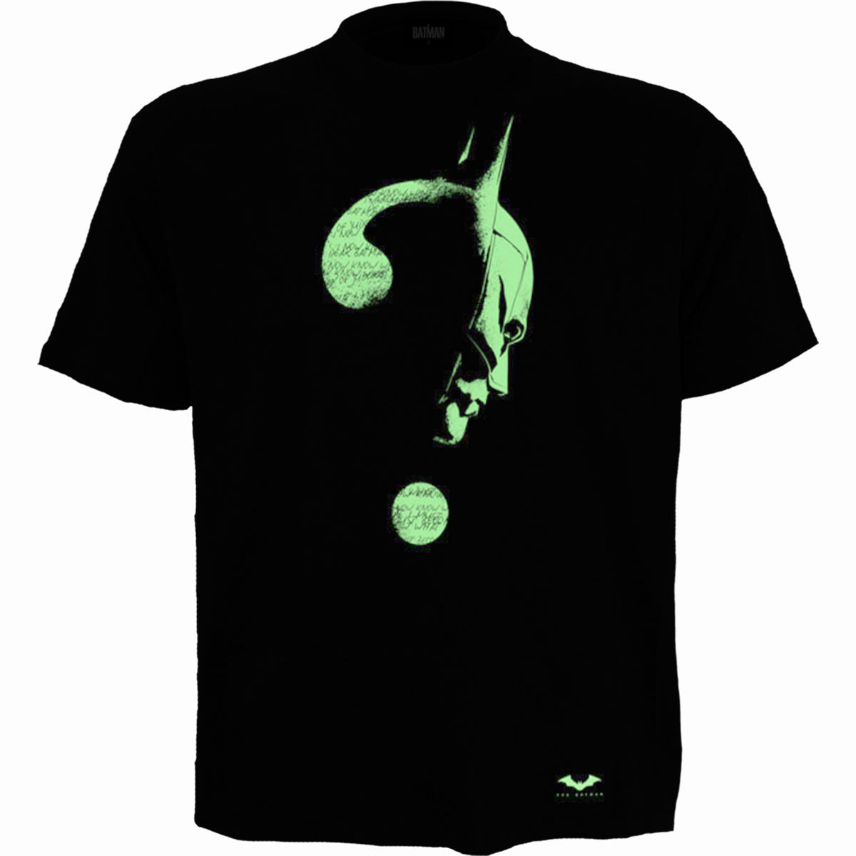 DC Comics Unisex T-Shirt: The Batman Glow In The Dark Logo (Black)