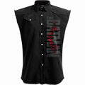DC Comics Unisex Worker Shirt: The Batman Profile Logo (Black) (Back Print)