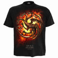 House of the Dragon Unisex T-Shirt: Dragon Flames (Black)