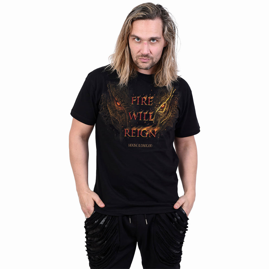 House of the Dragon Unisex T-Shirt: HOD2 Fire Will Reign (Black)