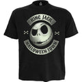 The Nightmare Before Christmas Unisex T-Shirt: Jack Crest (Glow) (Black)