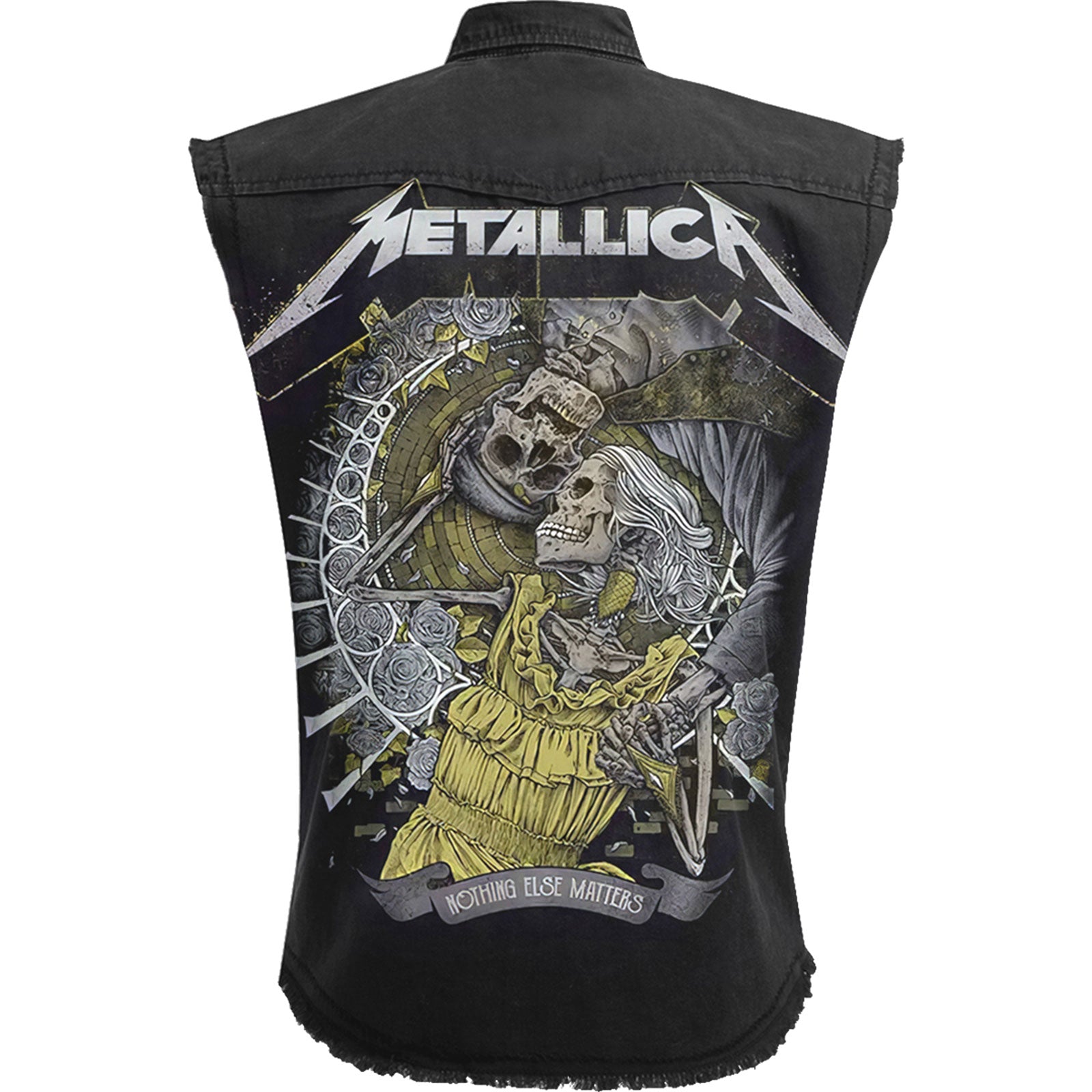 Metallica Unisex Worker Shirt: Nothing Else Matters (Black) (Back Print)