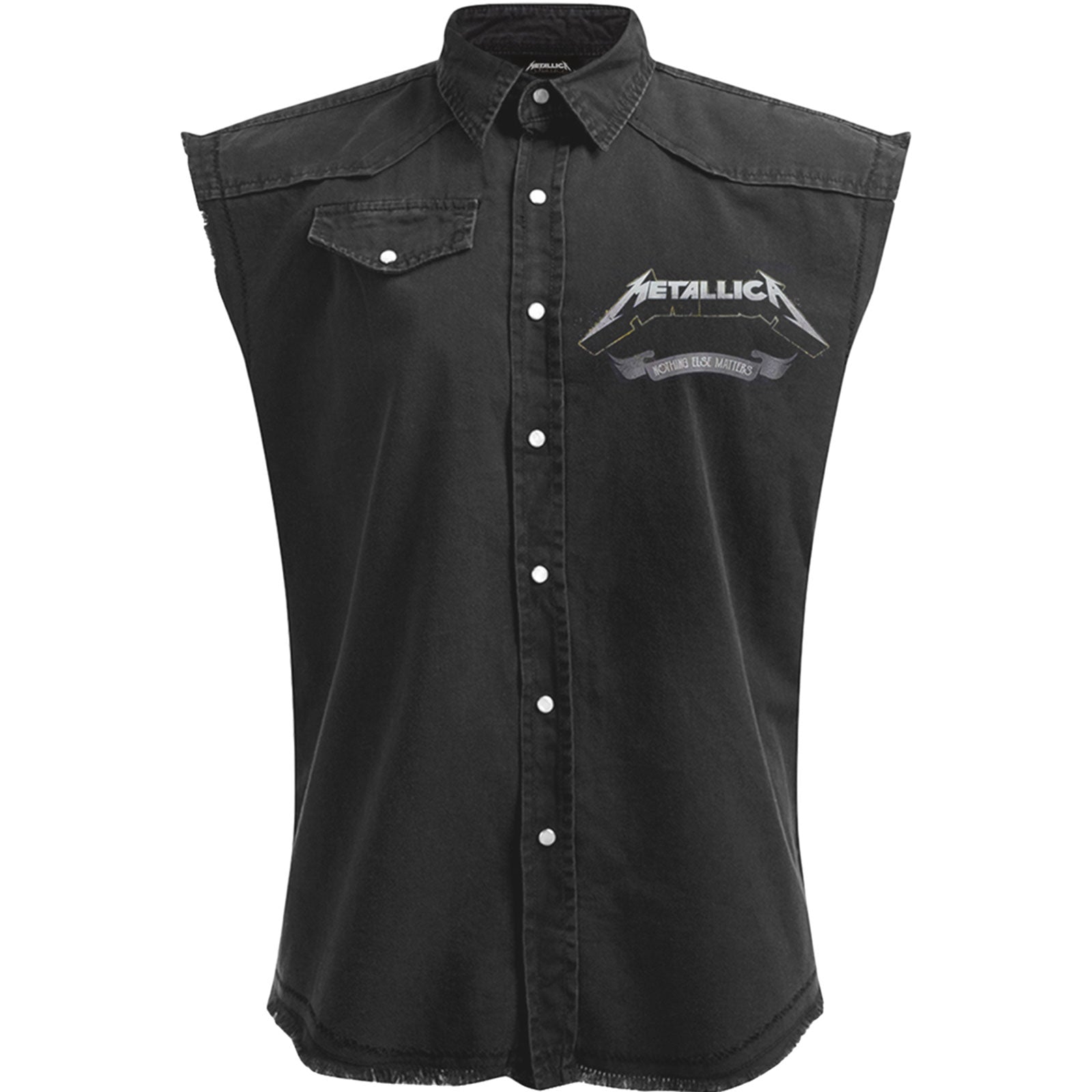 Metallica Unisex Worker Shirt: Nothing Else Matters (Black) (Back Print)