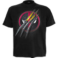 Marvel Comics Unisex T-Shirt: Deadpool Slashed (Black)