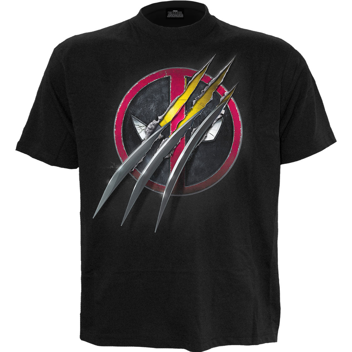 Marvel Comics Unisex T-Shirt: Deadpool Slashed (Black)