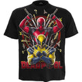 Marvel Comics Unisex T-Shirt: Deadpool Wolverine Bullseye (Black) (Back Print)