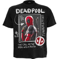 Marvel Comics Unisex T-Shirt: Deadpool Wolverine Sketches (Black) (Back Print)