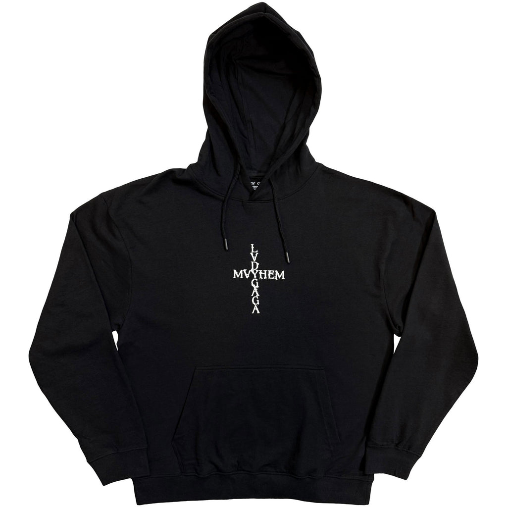 Lady Gaga Unisex Pullover Hoodie: Mayhem (Black) (Back Print)