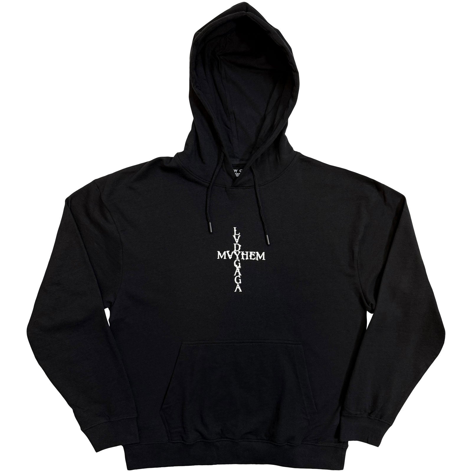 Lady Gaga Unisex Pullover Hoodie: Mayhem (Black) (Back Print)