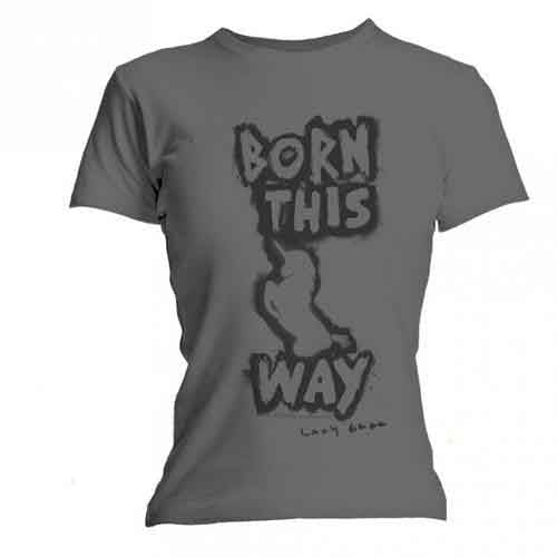 Lady Gaga Ladies T-Shirt: Born This Way (Grey)