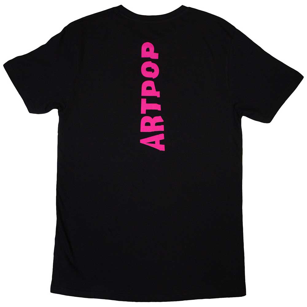 Lady Gaga Unisex T-Shirt: Artpop Cover (Black) (Back Print)