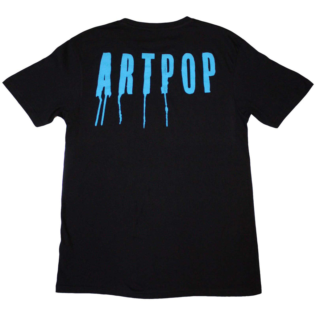 Lady Gaga Unisex T-Shirt: Artpop Goggles (Black) (Back Print)