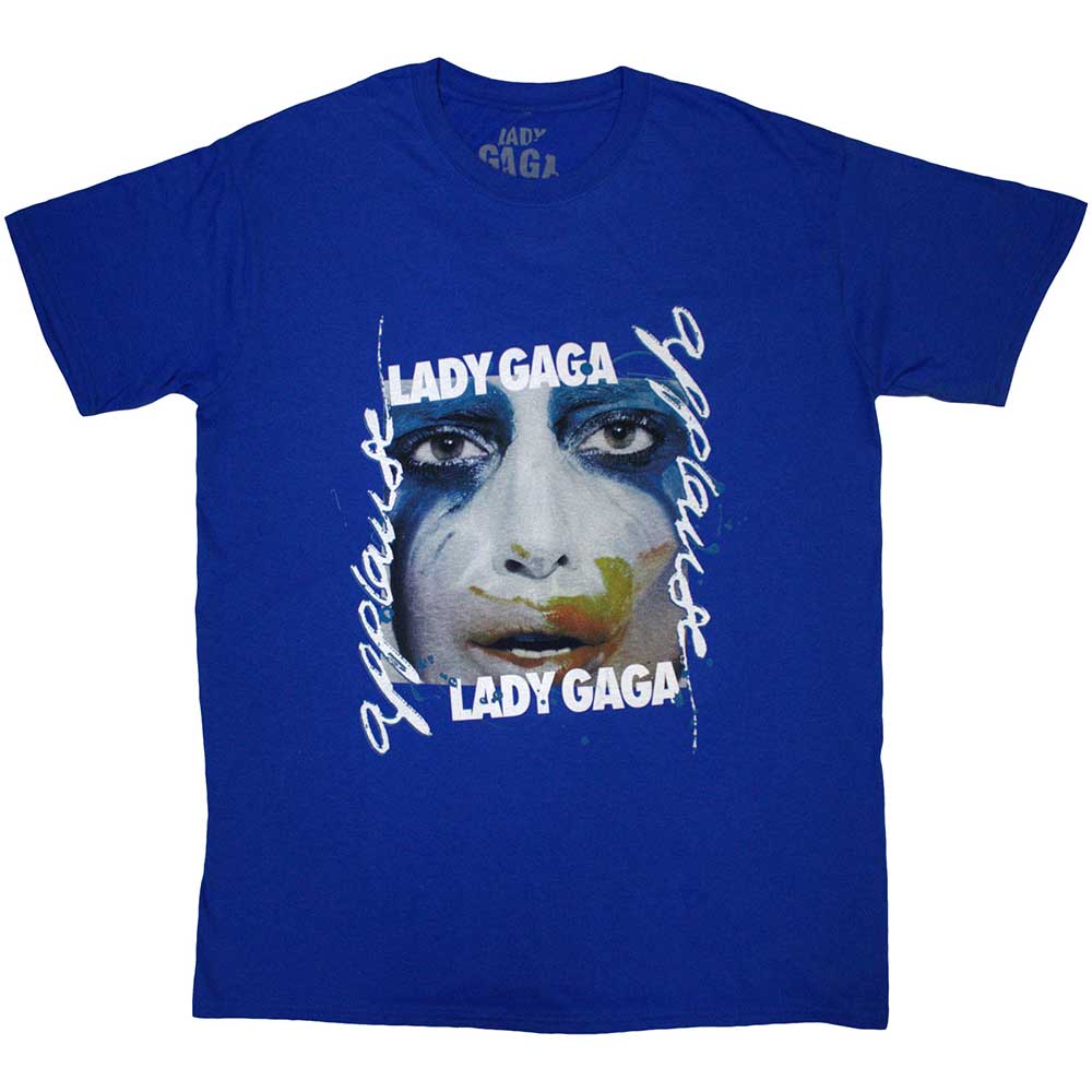 Lady Gaga Unisex T-Shirt: Artpop Facepaint (Blue)