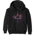 Pink Floyd Unisex Pullover Hoodie: Dark Side of the Moon Pink Splatter (Black)