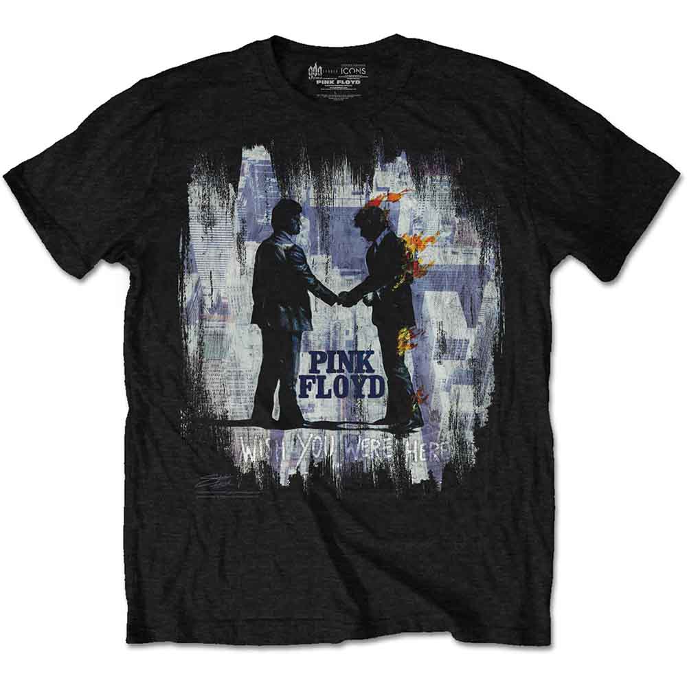 Pink Floyd Unisex T-Shirt: Wish You Were Here Painting (Black)