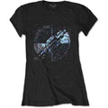 Pink Floyd Ladies T-Shirt: Machine Greeting Blue (Black)