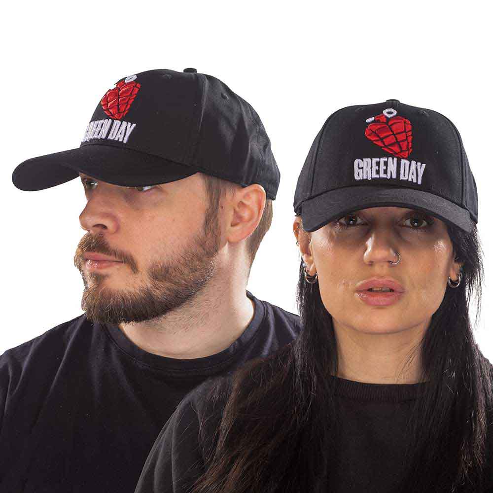 Green Day Unisex Baseball Cap: Grenade Logo (Black)