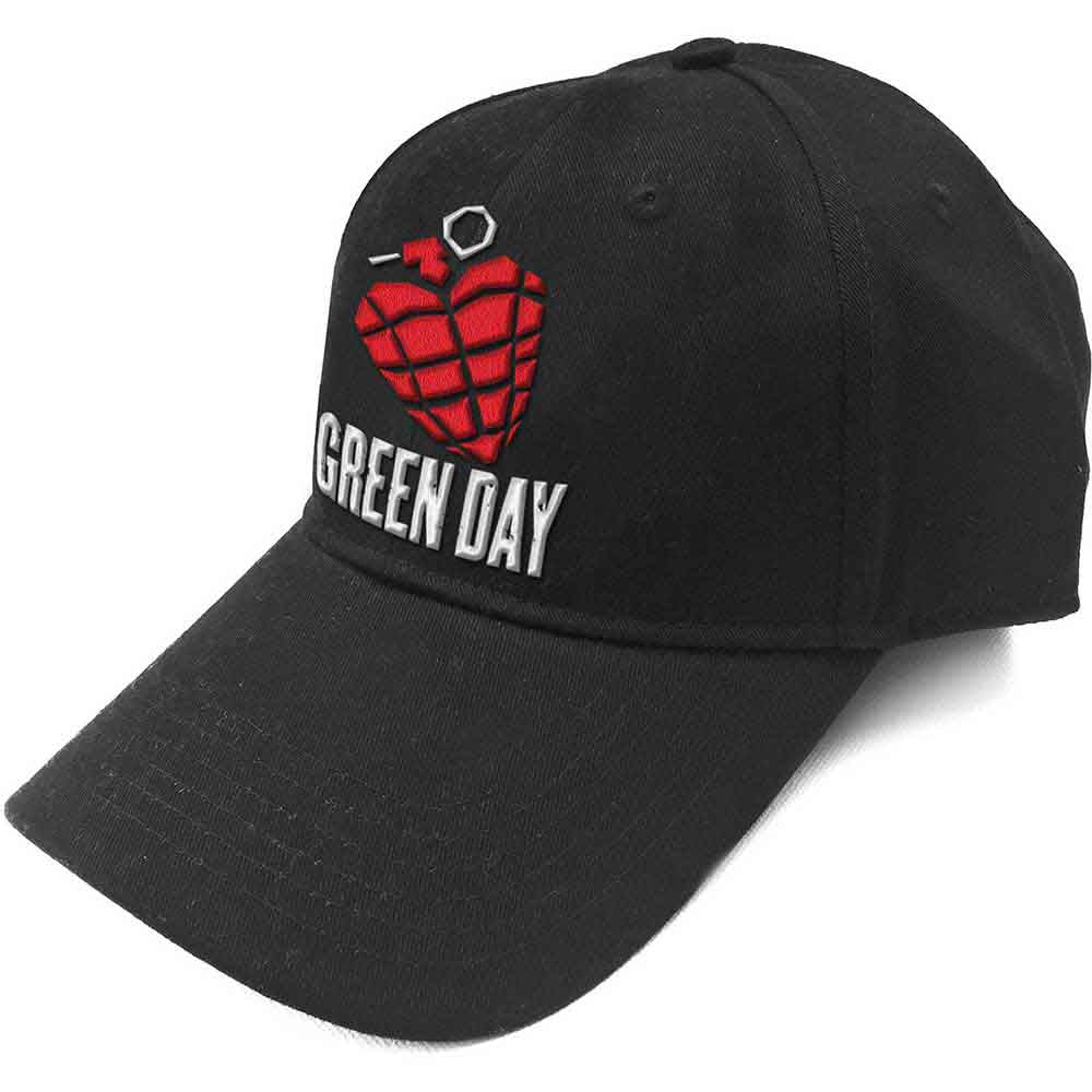 Green Day Unisex Baseball Cap: Grenade Logo (Black)