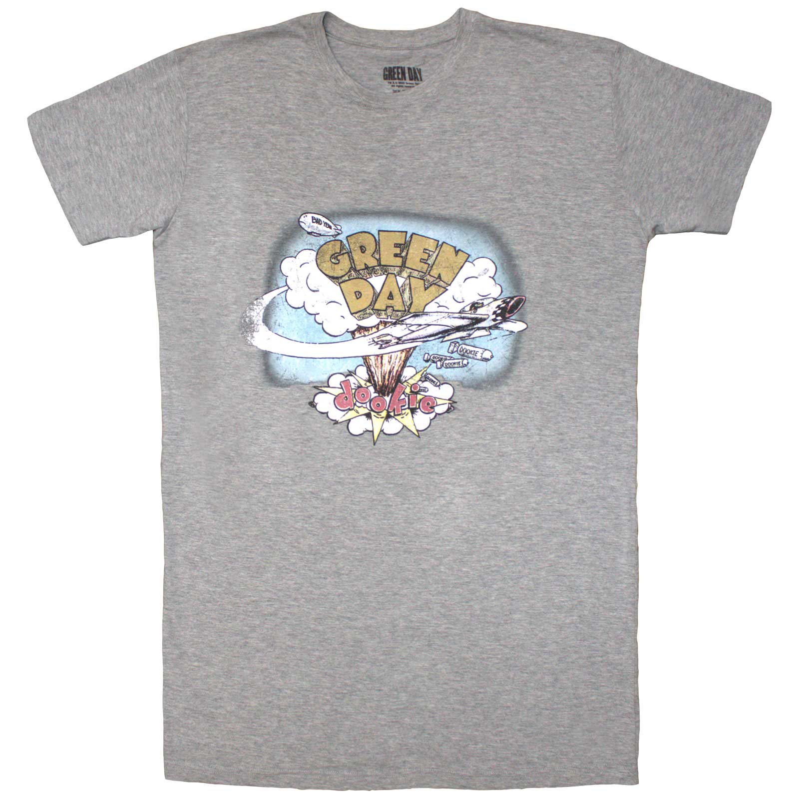 Green Day Ladies T-Shirt Dress: Vintage Dookie (Grey)