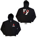 Green Day Unisex Zipped Hoodie: American Idiot (Black) (Back Print)