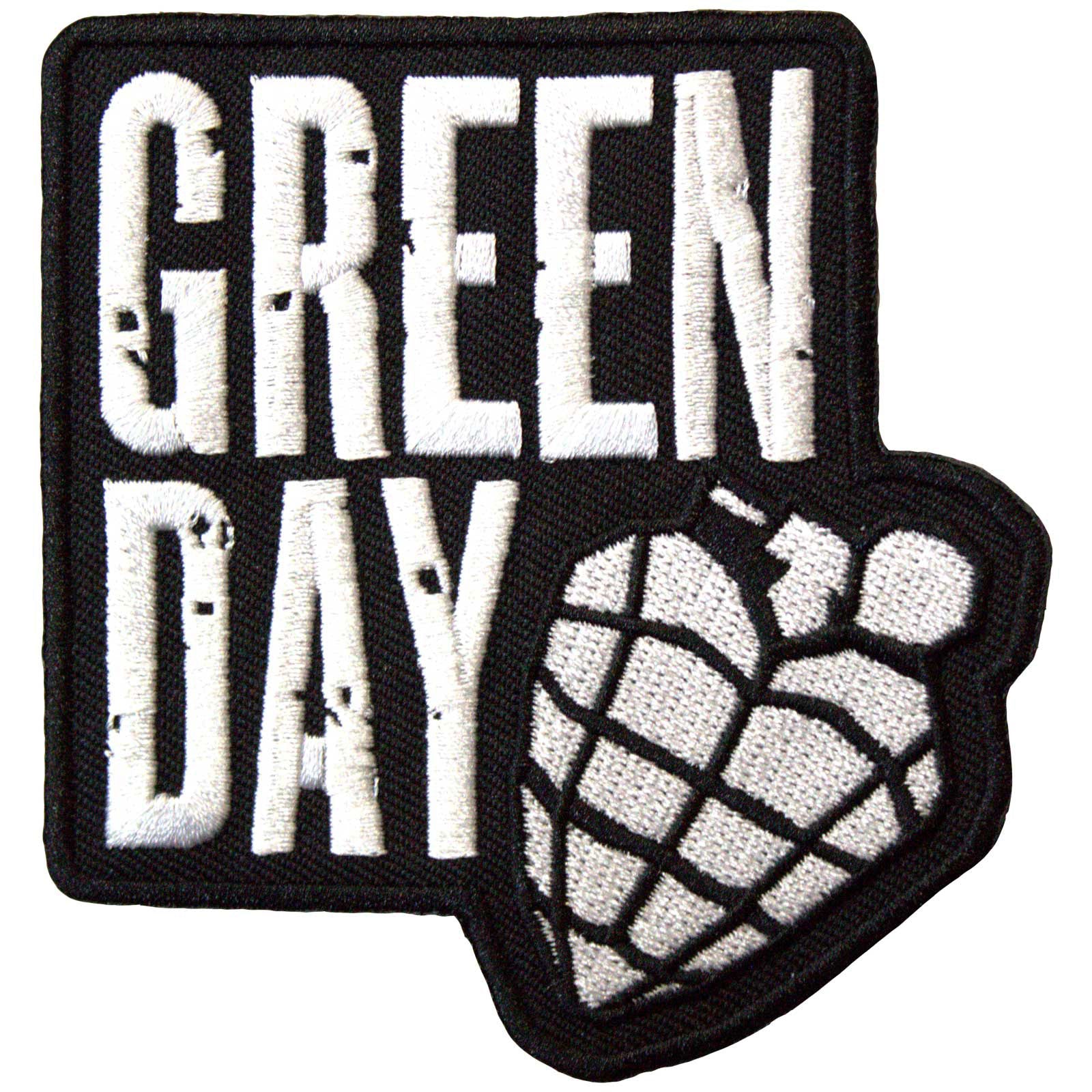 Green Day Standard Patch: Stacked Logo & Grenade