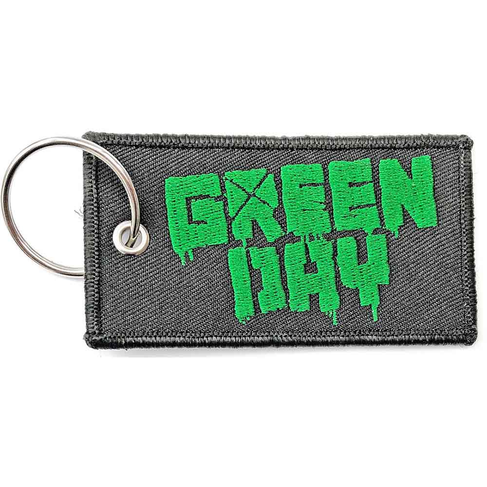 Green Day Patch Keychain: Logo (Double Sided)
